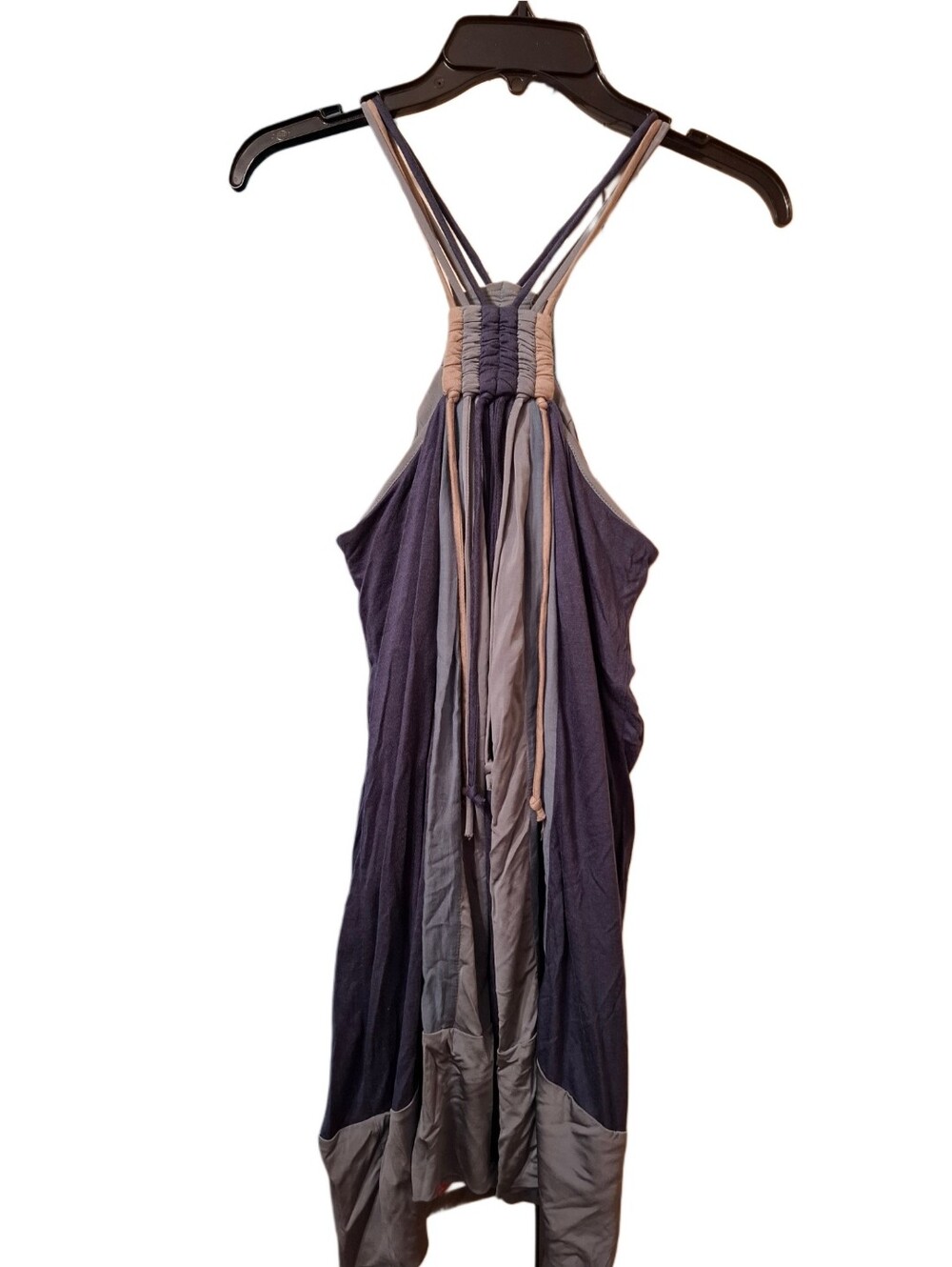 BCBGMAXAZRIA Runway Sleeveless Multi-Tone Blues & Gray Halter Dress XS